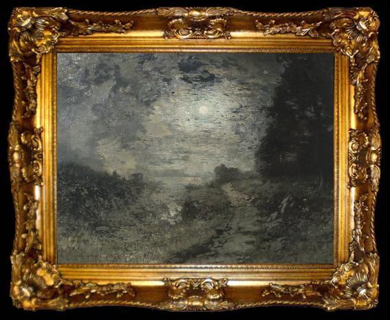 framed  Alexander Helwig Wyant Moonlight and Frost, ta009-2